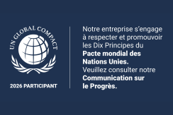 UN GLobal Compact | Notre entreprise s’engage à respecter et promouvoir les Dix Principes du Pacte mondiale des Nations Unies